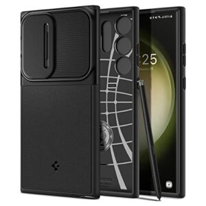 spigen optik armor designed for galaxy s23 ultra case (2023) - black