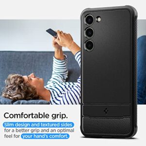 Spigen Rugged Armor Designed for Galaxy S23 Case (2023) - Matte Black