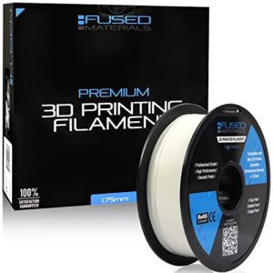 fused materials glow in the dark blue pla 3d printer filament - 1kg spool, 1.75mm, dimensional accuracy +/- 0.03 mm, (glow blue)