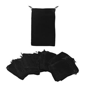 mandala crafts velvet drawstring bags 5x6 for velvet gift bags - black velvet bags with drawstrings 5x6 inch - 50 pcs velvet pouches for velvet jewelry bags