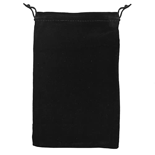 Mandala Crafts Velvet Drawstring Bags 5X6 for Velvet Gift Bags - Black Velvet Bags with Drawstrings 5X6 Inch - 50 PCs Velvet Pouches for Velvet Jewelry Bags