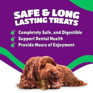 Lively Tails Dog Bones for Aggressive Chewers, Knee Caps for Dogs, Dog Bones for Large Dogs, Dog Bones for Medium Dogs and Small Dogs, Beef Bones for Dogs Long Lasting, Knee Bones for Dogs, 10 Count