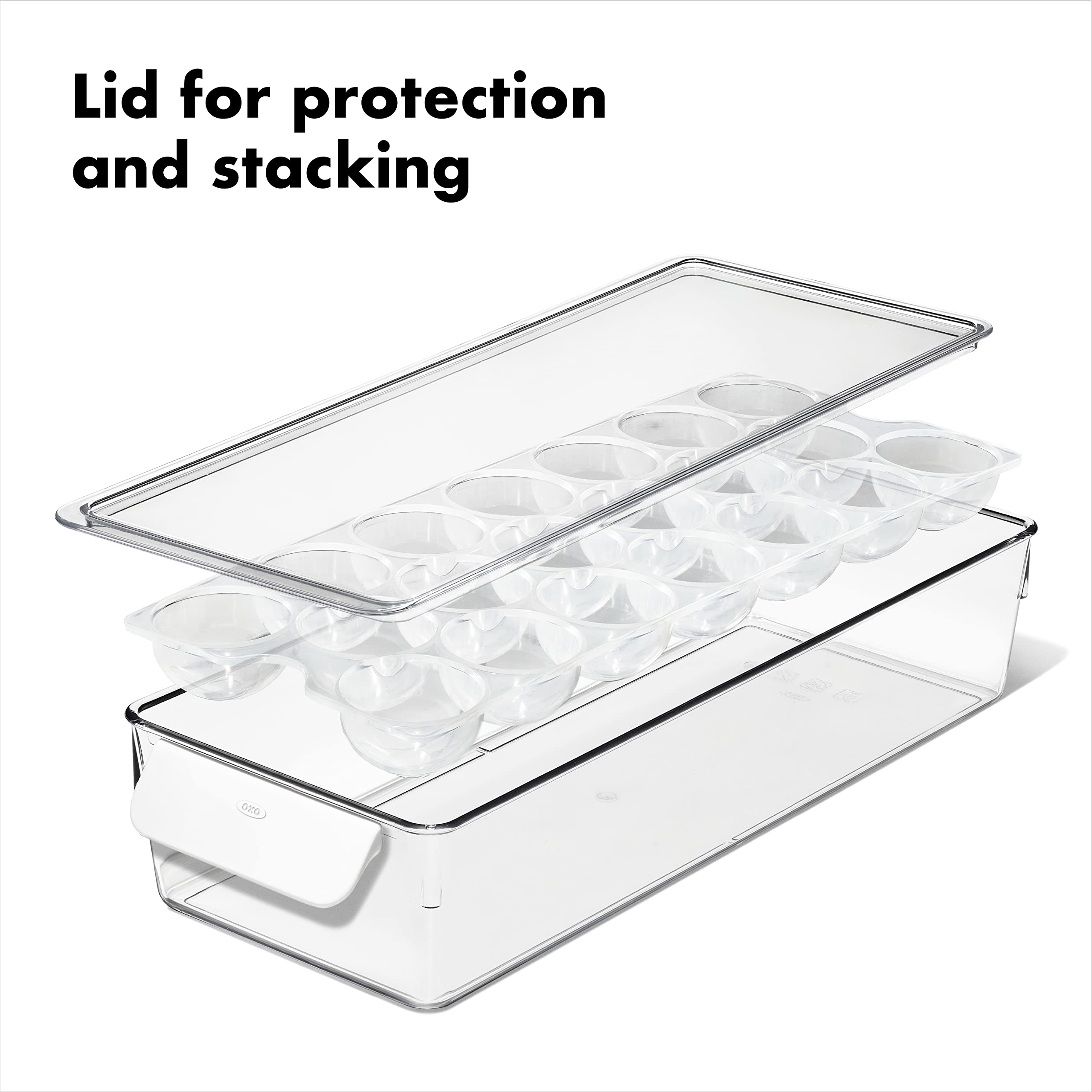 OXO Good Grips Fridge Egg Holder with Removable Tray and Lid