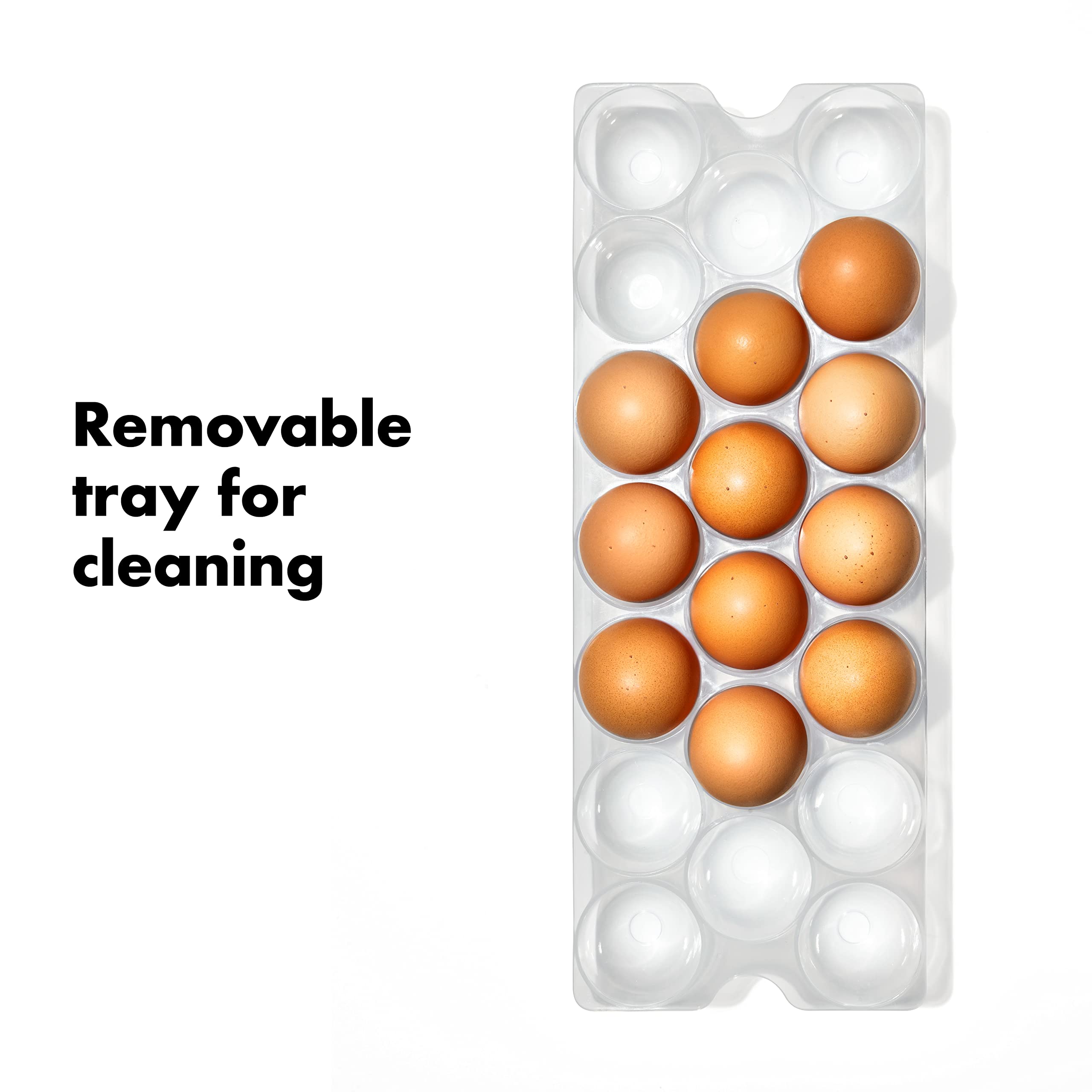 OXO Good Grips Fridge Egg Holder with Removable Tray and Lid