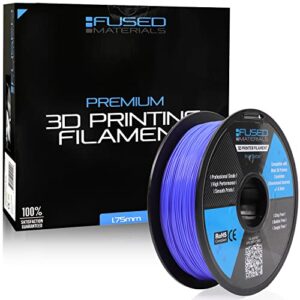 fused materials color changing purple/blue to pink pla 3d printer filament - 1kg spool, 1.75mm, dimensional accuracy +/- 0.03 mm, (color changing with temperature purple/blue-pink)