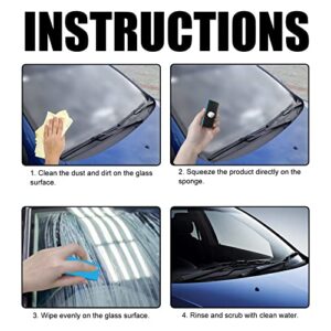 5Pcs Car Glass Oil Film Cleaner - Glass Oil Film Removing Paste Car Glass Polish Degreaser Cleaner Oil Film Bathroom Window Glass Clean Polishing Paste (3Pcs)