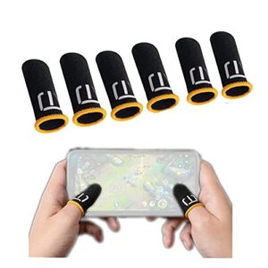 qus 3 pair gaming finger sleeves breathable fingertips gameler sweatproof games-slip thumb gr9l5 gloves for mobile