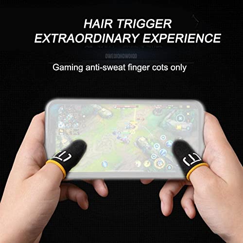 QUS 3 Pair Gaming Finger Sleeves Breathable Fingertips Gameler Sweatproof Games-Slip Thumb GR9l5 Gloves for Mobile