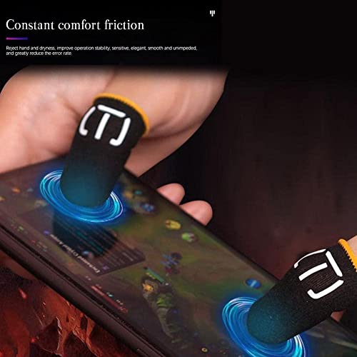 QUS 3 Pair Gaming Finger Sleeves Breathable Fingertips Gameler Sweatproof Games-Slip Thumb GR9l5 Gloves for Mobile