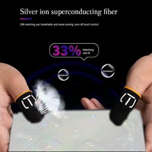 QUS 3 Pair Gaming Finger Sleeves Breathable Fingertips Gameler Sweatproof Games-Slip Thumb GR9l5 Gloves for Mobile