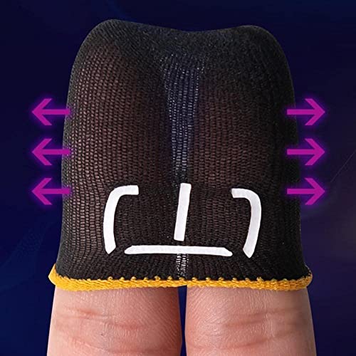 QUS 3 Pair Gaming Finger Sleeves Breathable Fingertips Gameler Sweatproof Games-Slip Thumb GR9l5 Gloves for Mobile