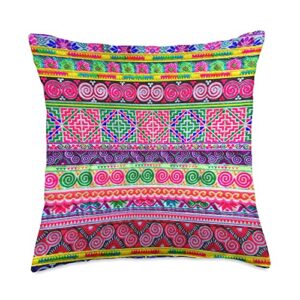 hmong creations hmong throw pillow, 18x18, multicolor