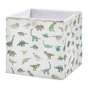 kigai cube storage bin wildlife dinosaurs foldable storage basket toy storage box for home organizing shelf closet bins, 11 x 11 x 11-inch