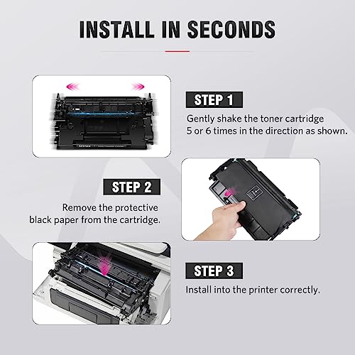 ALLWORK 58A [with Chip] CF258A Remanufactured Toner Cartridge Replacement for HP CF258A 58X Use for HP Laser Pro M404n M404dn M404dw MFP M428dw M428fdn M428fdw M430 M304 M406dn M430f Printers 2 Packs