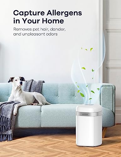 Air Purifiers for Bedroom: Welov H13 True HEPA Air Purifiers for Pets Allergies Asthma, Air Cleaner for Nursery Removal to 0.1 Microns, 23db Quiet, Night Light, Removes Pet Dander Pollen Smoke Dust