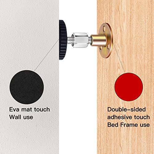 Hazena Headboard-Stoppers for-Wall-Anti-Shake-Tool - Protect The Wall from Banging,Easy Install,4 PCS Adjustable Stabilizer is Applicable for Bed,Sofa,Table etc (1.1-2.5in)