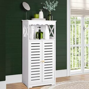 nokamw bathroom storage cabinets,white floor cabinet,home waterproof storage furniture for bedroom kitchen hallway,cupboard unit with daily use layer,75x24x34cm.