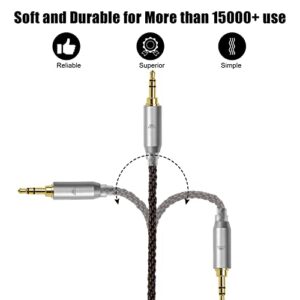 okcsc MMCX Cable Replacement Upgrade Cable for Shure SE215 SE315 SE425 SE535 SE535LTD SE846 AONIC3 AONIC4,8 Core OFC Audio Cable MMCX Connector Cable for Stock 4 Feet Length with 3.5mm Plug