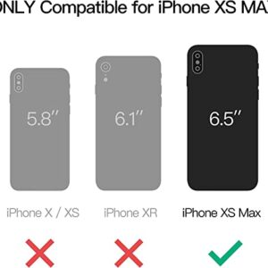 KIOMY iPhone Xs Max Case - 6.5" Black, Translucent Matte Cover, Soft Edge TPU Frame, Hard PC Back, 2 HD Tempered Glass Protectors