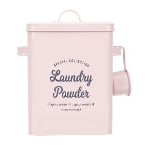 cabilock 1 set laundry powder container with lid iron washing powder bucket laundry powder holder