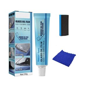 xirujnfd car glass oil film cleaner, glass film removal cream, water spot remover for cars, glass oil film remover for car (1 set)