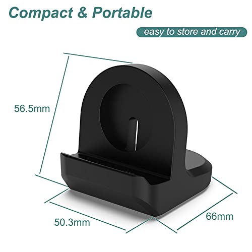 Charger Stand for Galaxy Watch 5/5 Pro, Silicone Charging Stand Dock Holder for for Samsung Galaxy Watch 5 40mm 44mm & Galaxy Watch 5 Pro 45mm (Black)