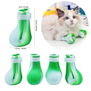 Cat Claw Covers Cat Boots for Cats Only, Cat Anti Scratch Shoes for Cat Bath, Adjustable Cat Bathing Gloves Fitted Feline Feet Design, Cat Paw Covers for Kitten Grooming to Prevent Scratching