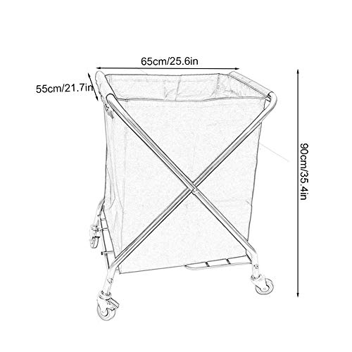 PAIFA Carts,Beauty Salon Cart Trolley Folding Laundry Sorter Cart for Hotel, Heavy Duty Laundry Basket Clothes Hamper Organizer Sorter Storage with Universal Wheel