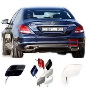 trimla rear tow cover fit for mercedes-benz c-class w205 c180 c200 c220 c250 c260 c280 c300 c320 c350 2014 2015 2016 2017 2018 2019 2020 bumper hook eye cap 2058850224 (black)