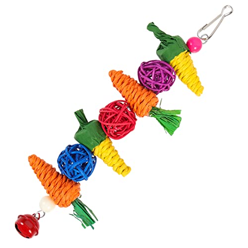 LUOZZY Funny Bird Toy Parrot Chew Toys Wear-Resistant Cockatiel Toy for Amazon Cockatiels Cockatoos Macaws and Similar Sized Pet Birds