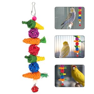 LUOZZY Funny Bird Toy Parrot Chew Toys Wear-Resistant Cockatiel Toy for Amazon Cockatiels Cockatoos Macaws and Similar Sized Pet Birds