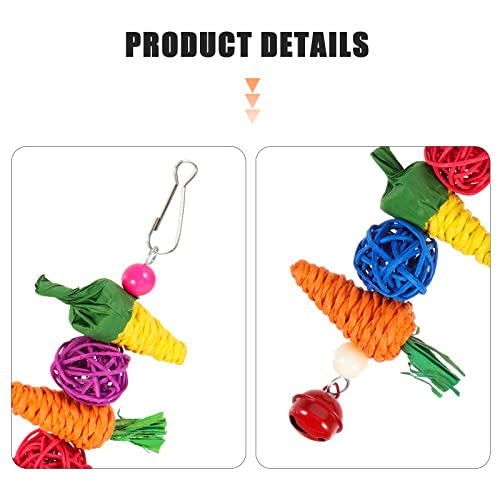 LUOZZY Funny Bird Toy Parrot Chew Toys Wear-Resistant Cockatiel Toy for Amazon Cockatiels Cockatoos Macaws and Similar Sized Pet Birds