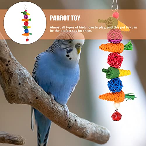 LUOZZY Funny Bird Toy Parrot Chew Toys Wear-Resistant Cockatiel Toy for Amazon Cockatiels Cockatoos Macaws and Similar Sized Pet Birds