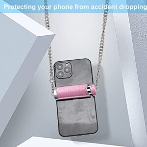 Universal Detachable Metal Phone Case with Lanyard Clip for iPhone, Galaxy & Most Smartphones - Pink