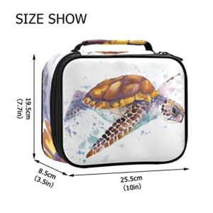 ZZKKO Colored Pencil Case Sea Turtle Watercolor 96 Slots Pencil Holder with Zipper Large Capacity Pencil Case Organizer for Watercolor Pens Markers