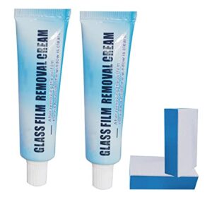 car glass oil film cleaner, glass film removal cream, glass oil film remover for car, car glass oil film cleaner safety and long-term protection (2pcs)
