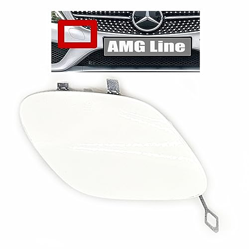 Trimla Front Tow Cover for 14-17 Mercedes Benz C-Class W205 AMG Line Fit C180 C200 C220 C250 C260 C280 C300 C320 C350 2014 2015 2016 2017 Bumper Hook Eye Cap 2058850724