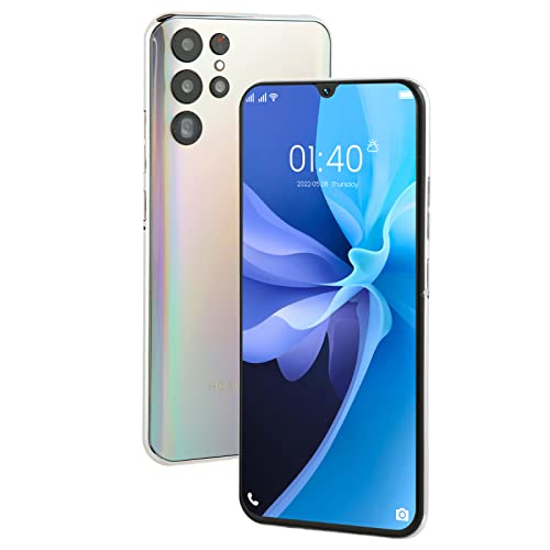 Heayzoki S22 Ultra 5G Unlocked Smartphone for Android 6.1, 6.52in Mobile Phones 1GB RAM 8GB ROM, Front 2MP Rear 5MP Camera, 480 x 1014 Silver Cell Phone (US)