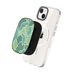 rhinoshield gripmax compatible with magsafe - grip, stand, and selfie holder for phones and cases, repositionable and durable, best paired with rhinoshield phone cases for magsafe - calm forest