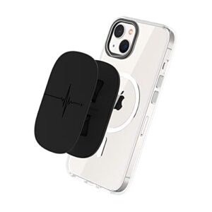 rhinoshield gripmax compatible with magsafe - grip, stand, and selfie holder for phones and cases, repositionable and durable, best paired with rhinoshield phone cases for magsafe - your heartbeat