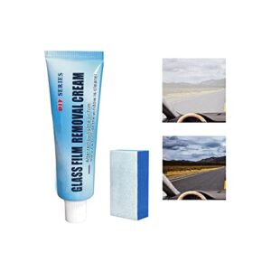 2023 Car Glass Oil Film Cleaner with Sponge -【New Model】Glass Oil Film Removing Paste, Car Windshield Oil Film Cleaner, Glass Stripper Water Spot Remover, Safety and Long-term Protection (A-1PCS)