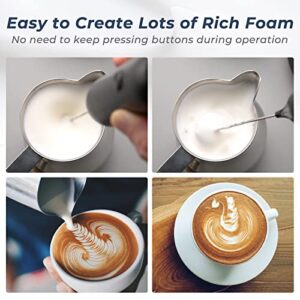 Milk Frother Rechargeable, Handheld Electric Whisk, MAEXUS USB-C Foam Maker for Lattes, Matcha, Cappuccino, Frappe, Hot Chocolate