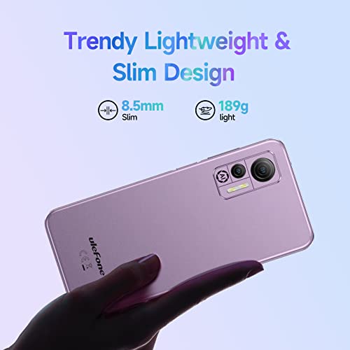 Ulefone Unlocked Phones, Note 14 Android 12 OS, 6.52” Screen Unlocked Smartphone 4500mAh Battery 3GB+16GB 128GB Extension, 8+5MP Camera 4G Dual SIM 3-Card Slots, US Version Mobile Phone- Purple