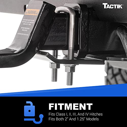 TACTIK Hitch Tightener Anti Rattle Stabilizer - Anti Rattle Hitch Tightener - Hitch Stabilizer for 1.25" to 2" Hitches - Prevents Rattle on Hitch Mount Trailers, Cargo Carriers, Bike Racks and More