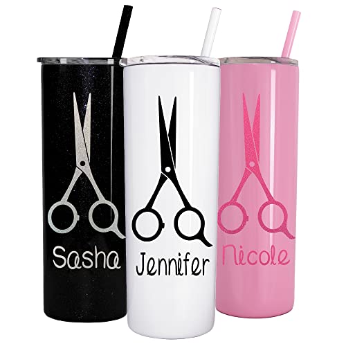 AVITO 20 oz Personalized Hairdresser Tumbler - Hair Stylists Gift, Personalized Hairdresser Gift- Salon Squad - Hair Salon, Cosmetology School - Cosmetologist Graduation Gift