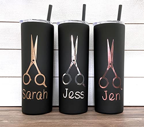 AVITO 20 oz Personalized Hairdresser Tumbler - Hair Stylists Gift, Personalized Hairdresser Gift- Salon Squad - Hair Salon, Cosmetology School - Cosmetologist Graduation Gift