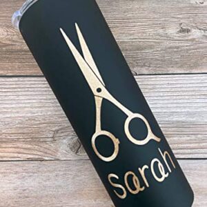 AVITO 20 oz Personalized Hairdresser Tumbler - Hair Stylists Gift, Personalized Hairdresser Gift- Salon Squad - Hair Salon, Cosmetology School - Cosmetologist Graduation Gift