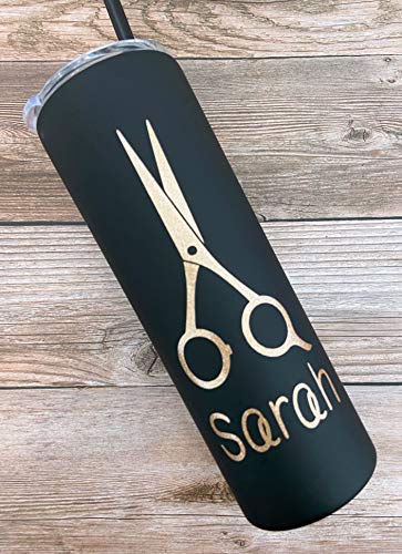 AVITO 20 oz Personalized Hairdresser Tumbler - Hair Stylists Gift, Personalized Hairdresser Gift- Salon Squad - Hair Salon, Cosmetology School - Cosmetologist Graduation Gift