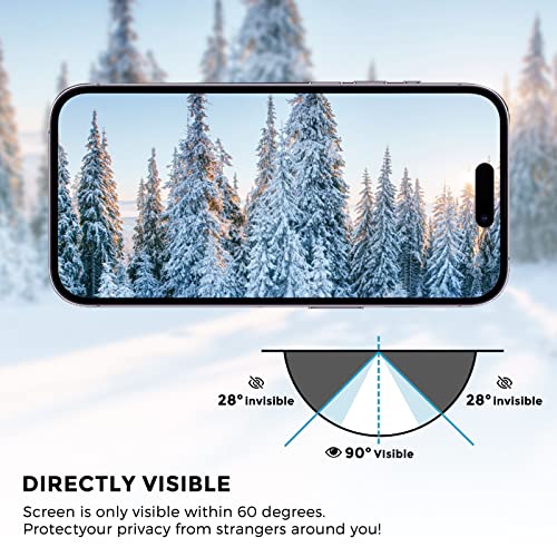 JIEYKJO For iPhone 14 pro max/iPhone 15 plus Privacy Screen Protector - Anti-Blue Light, Anti-Glare, Anti-Spy Gradient Color Privacy Screen Protector Film (6.7 inch)