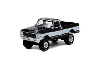 1972 chevy k10 4x4 pickup truck (lot #1027), dark gray - greenlight 37250e - 1/64 scale diecast car